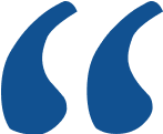 Blue quotation marks on a black background.